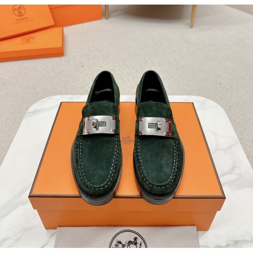 Replica Hermes Leather Shoes For Women #1165614 $135.00 USD for Wholesale