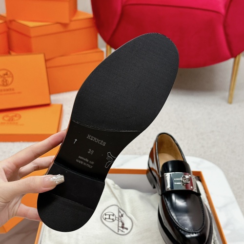 Replica Hermes Leather Shoes For Women #1165617 $135.00 USD for Wholesale