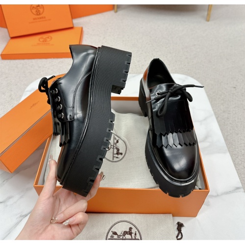 Replica Hermes Leather Shoes For Women #1165619 $135.00 USD for Wholesale