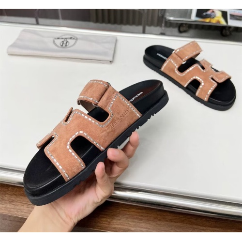 Replica Hermes Slippers For Men #1165649 $82.00 USD for Wholesale