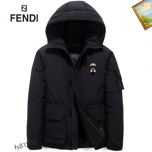 Replica Fendi Down Feather Coat Long Sleeved For Men #1165692 $82.00 USD for Wholesale