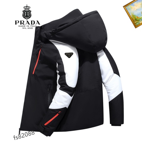 Prada Down Feather Coat Long Sleeved For Men #1165742 $82.00 USD, Wholesale Replica Prada Down Feather Coat