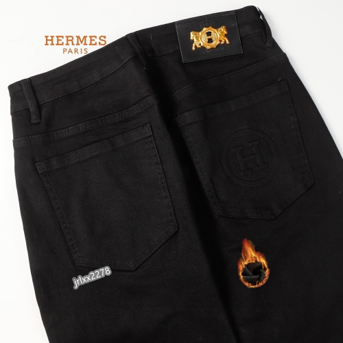 Replica Hermes Jeans For Men #1165807 $48.00 USD for Wholesale