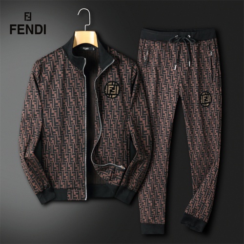 Fendi Tracksuits Long Sleeved For Men #1166572 $85.00 USD, Wholesale Replica Fendi Tracksuits