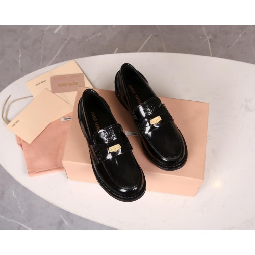 Replica MIU MIU Leather Shoes For Women #1166918 $108.00 USD for Wholesale