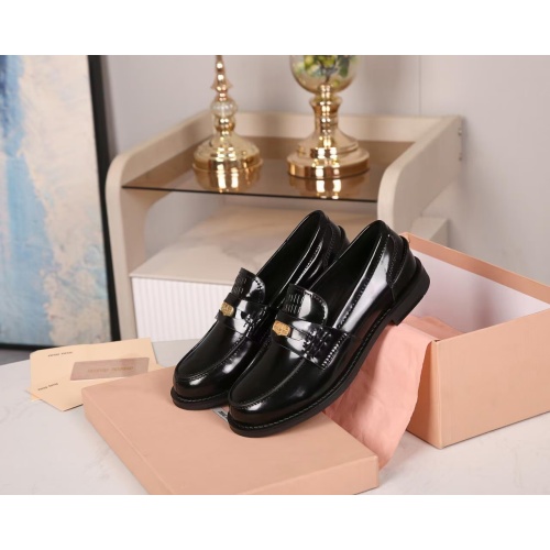 Replica MIU MIU Leather Shoes For Women #1166918 $108.00 USD for Wholesale