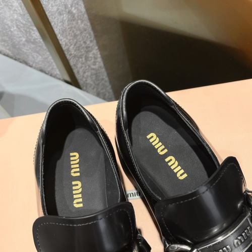 Replica MIU MIU Leather Shoes For Women #1166930 $118.00 USD for Wholesale