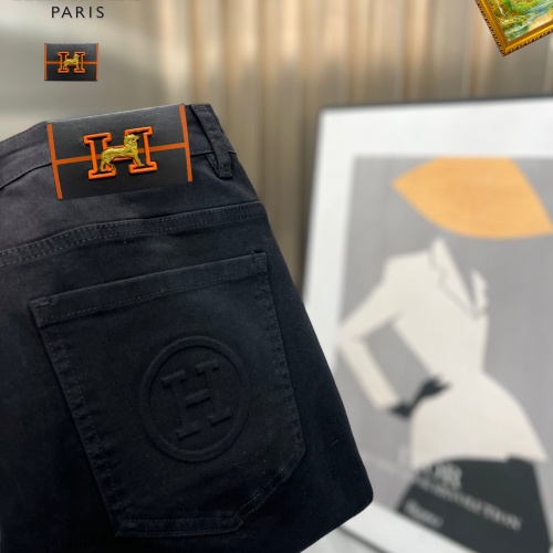 Replica Hermes Jeans For Men #1167303 $48.00 USD for Wholesale