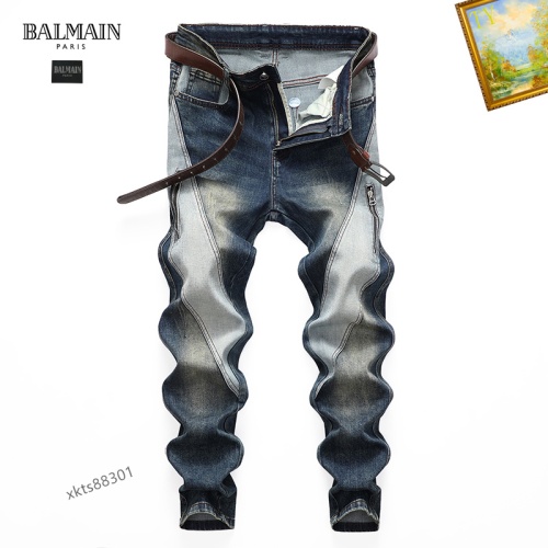 Replica Balmain Jeans For Men #1167378 $48.00 USD for Wholesale