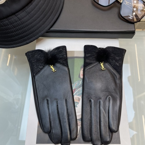 Yves Saint Laurent Gloves For Women #1167575 $48.00 USD, Wholesale Replica Yves Saint Laurent Gloves