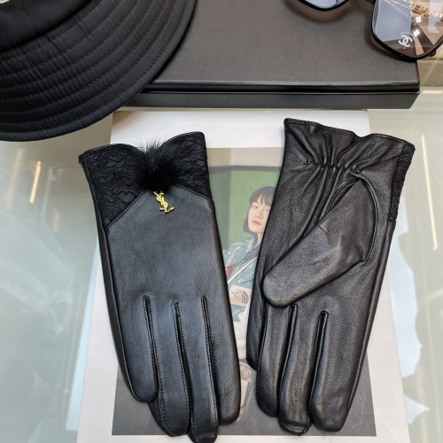 Replica Yves Saint Laurent Gloves For Women #1167575 $48.00 USD for Wholesale
