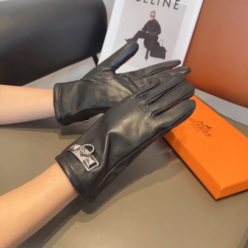 Replica Hermes Gloves #1167577 $56.00 USD for Wholesale