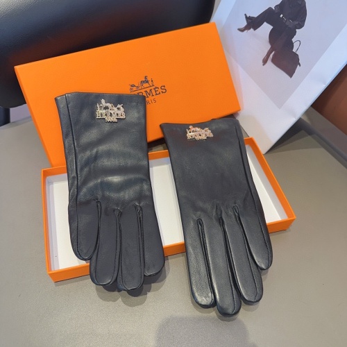 Replica Hermes Gloves For Women #1167578 $60.00 USD for Wholesale