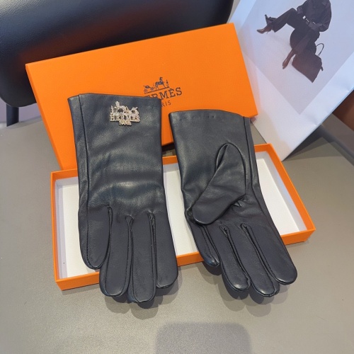 Replica Hermes Gloves For Women #1167578 $60.00 USD for Wholesale