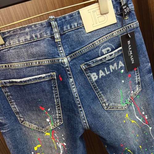 Replica Balmain Jeans For Men #1168011 $82.00 USD for Wholesale