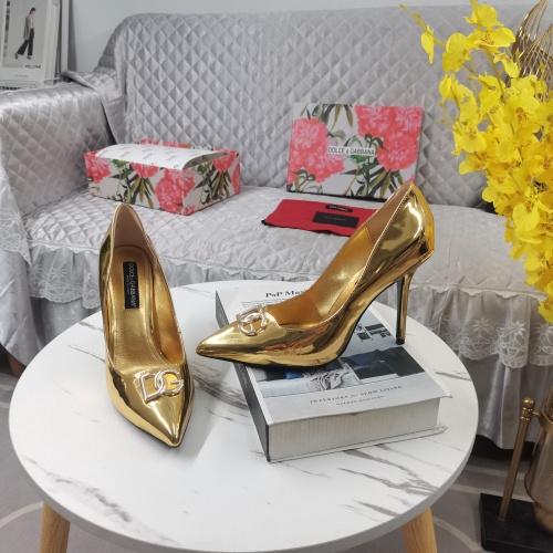 Replica Dolce & Gabbana D&G High-Heeled Shoes For Women #1168801 $130.00 USD for Wholesale