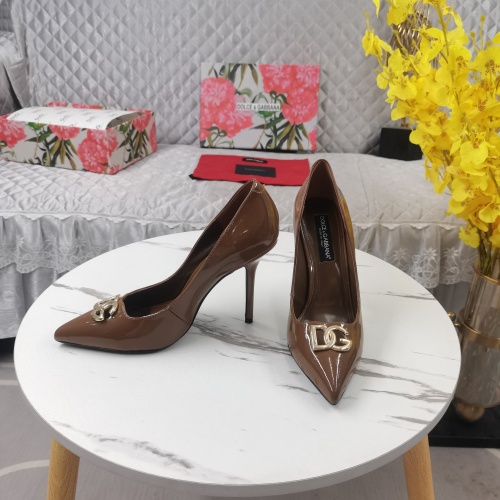 Replica Dolce & Gabbana D&G High-Heeled Shoes For Women #1168805 $130.00 USD for Wholesale