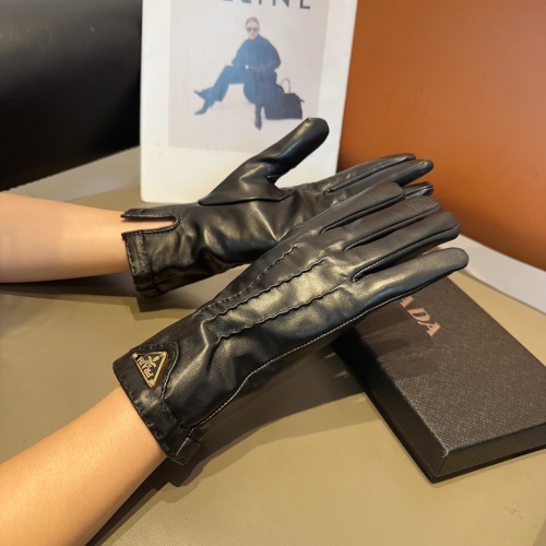 Replica Prada Gloves For Women #1169561 $60.00 USD for Wholesale