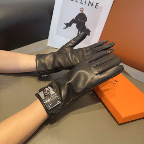 Replica Hermes Gloves For Women #1169621 $64.00 USD for Wholesale