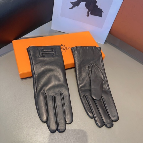 Replica Hermes Gloves For Women #1169623 $60.00 USD for Wholesale