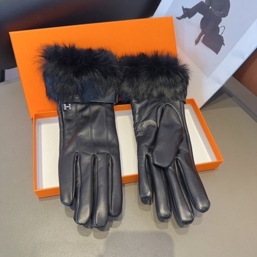Replica Hermes Gloves For Women #1169626 $52.00 USD for Wholesale