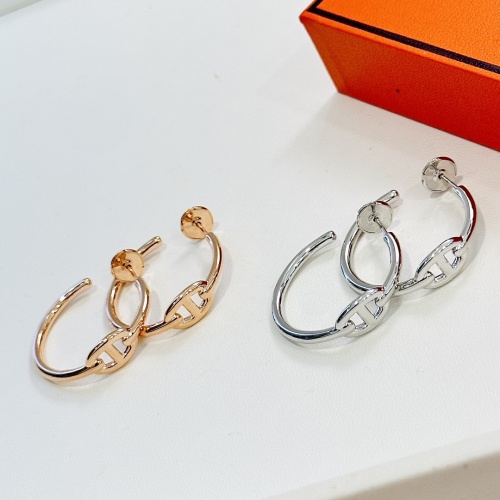 Replica Hermes Earrings For Women #1169728 $56.00 USD for Wholesale