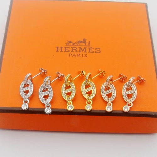Replica Hermes Earrings For Women #1170412 $25.00 USD for Wholesale