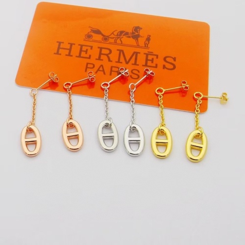 Replica Hermes Earrings For Women #1170607 $25.00 USD for Wholesale
