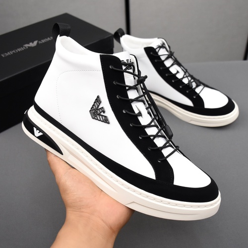 Replica Armani High Tops Shoes For Men #1172277 $82.00 USD for Wholesale
