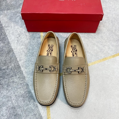Replica Salvatore Ferragamo Leather Shoes For Men #1172308 $92.00 USD for Wholesale