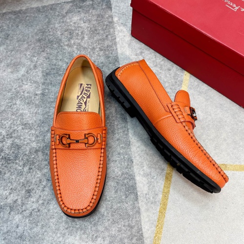 Replica Salvatore Ferragamo Leather Shoes For Men #1172309 $92.00 USD for Wholesale