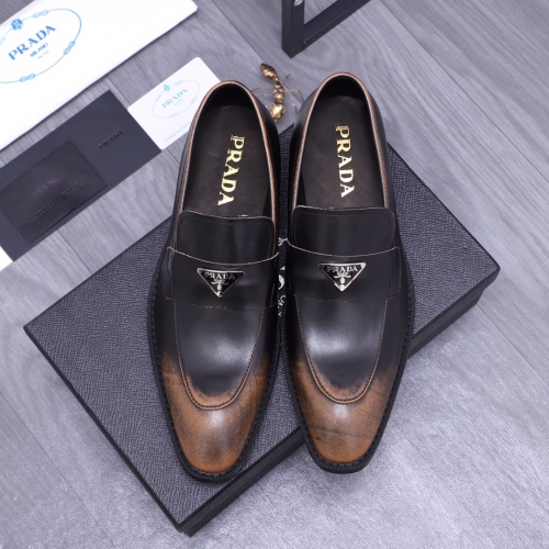 Replica Prada Leather Shoes For Men #1172330 $96.00 USD for Wholesale