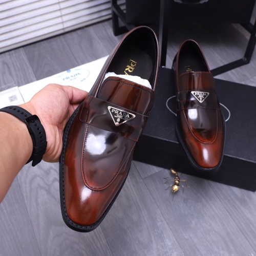Replica Prada Leather Shoes For Men #1172331 $96.00 USD for Wholesale