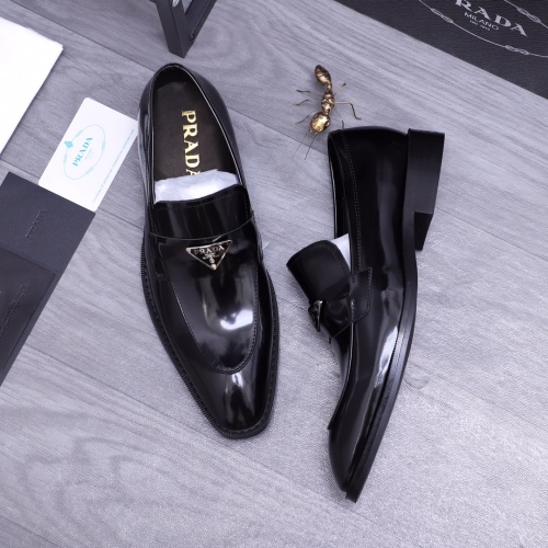 Replica Prada Leather Shoes For Men #1172332 $96.00 USD for Wholesale