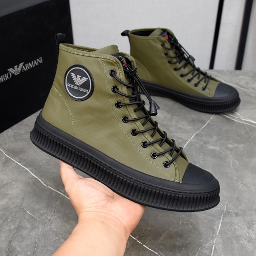Replica Armani High Tops Shoes For Men #1172430 $82.00 USD for Wholesale