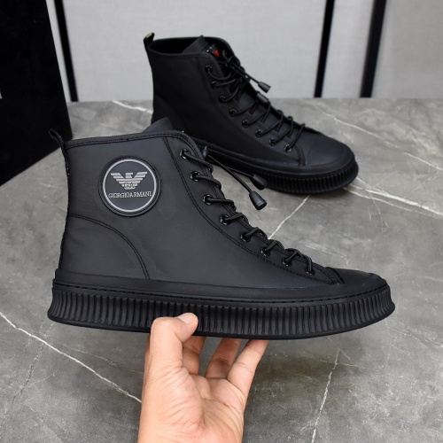 Replica Armani High Tops Shoes For Men #1172431 $82.00 USD for Wholesale