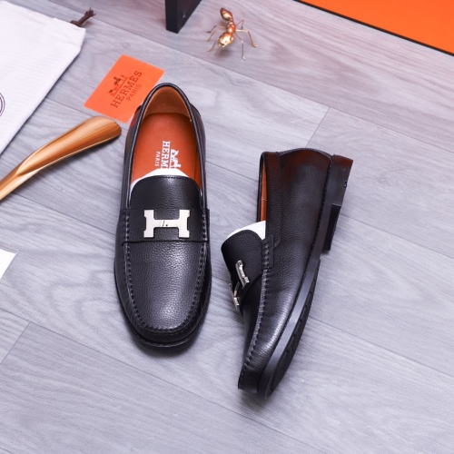 Replica Hermes Leather Shoes For Men #1172437 $72.00 USD for Wholesale