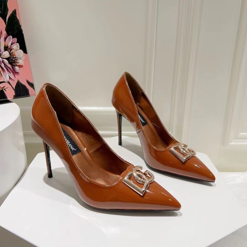 Dolce &amp; Gabbana D&amp;G High-Heeled Shoes For Women #1172638 $115.00 USD, Wholesale Replica Dolce &amp; Gabbana D&amp;G High-Heeled Shoes