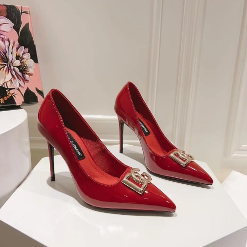 Dolce &amp; Gabbana D&amp;G High-Heeled Shoes For Women #1172639 $115.00 USD, Wholesale Replica Dolce &amp; Gabbana D&amp;G High-Heeled Shoes