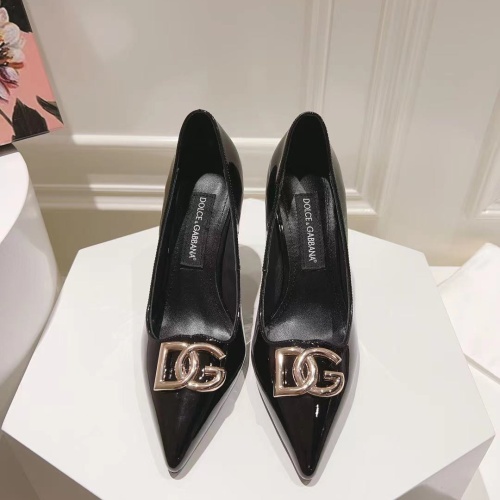 Replica Dolce & Gabbana D&G High-Heeled Shoes For Women #1172641 $115.00 USD for Wholesale
