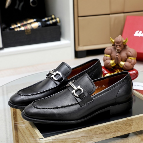 Replica Salvatore Ferragamo Leather Shoes For Men #1172690 $72.00 USD for Wholesale