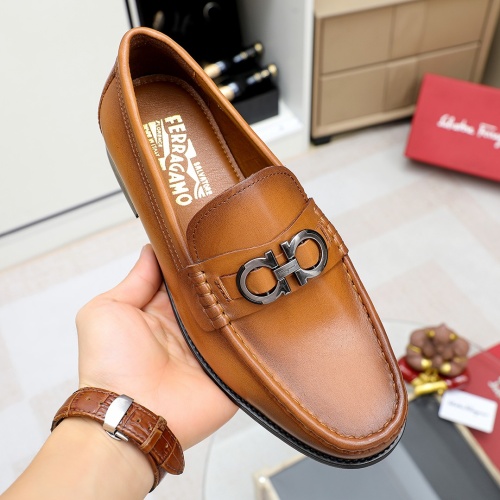 Replica Salvatore Ferragamo Leather Shoes For Men #1172691 $80.00 USD for Wholesale