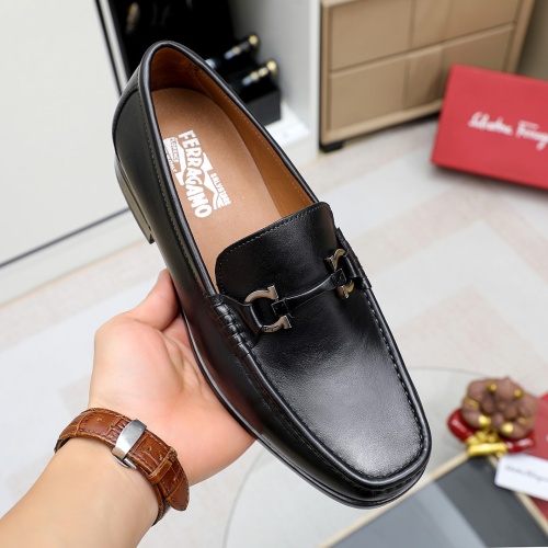 Replica Salvatore Ferragamo Leather Shoes For Men #1172694 $85.00 USD for Wholesale