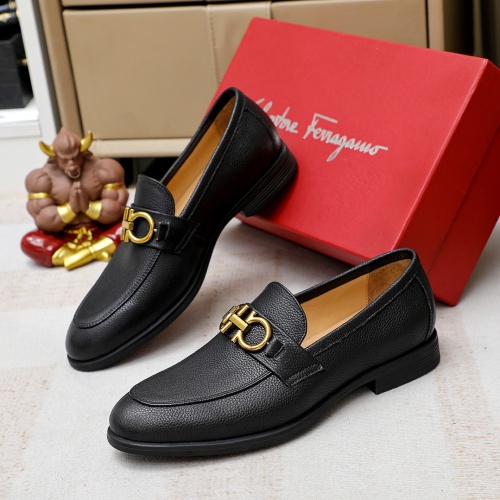 Salvatore Ferragamo Leather Shoes For Men #1172703 $85.00 USD, Wholesale Replica Salvatore Ferragamo Leather Shoes