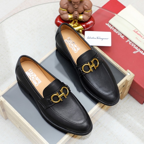 Replica Salvatore Ferragamo Leather Shoes For Men #1172703 $85.00 USD for Wholesale