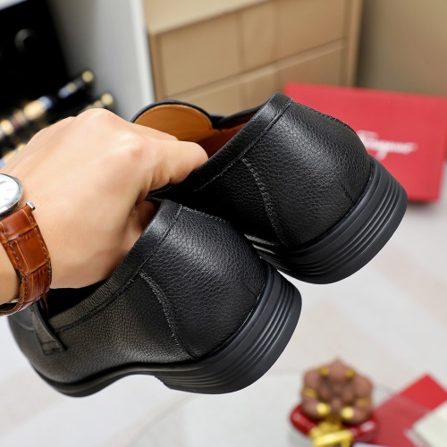 Replica Salvatore Ferragamo Leather Shoes For Men #1172703 $85.00 USD for Wholesale