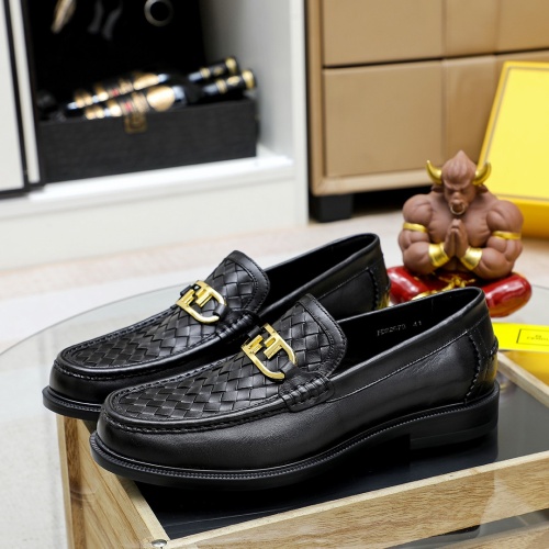 Replica Fendi Leather Shoes For Men #1172716 $82.00 USD for Wholesale