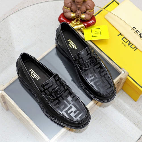 Replica Fendi Leather Shoes For Men #1172717 $82.00 USD for Wholesale