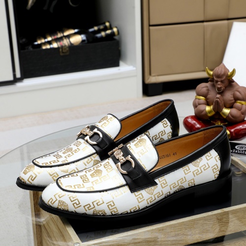 Replica Versace Leather Shoes For Men #1172728 $82.00 USD for Wholesale