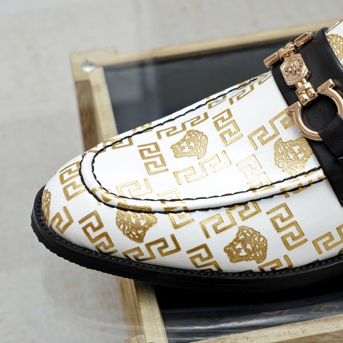 Replica Versace Leather Shoes For Men #1172729 $82.00 USD for Wholesale